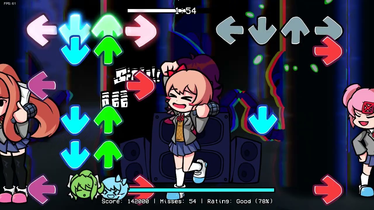 FNF chaotic endless but monika, natsuki and sayori sings it