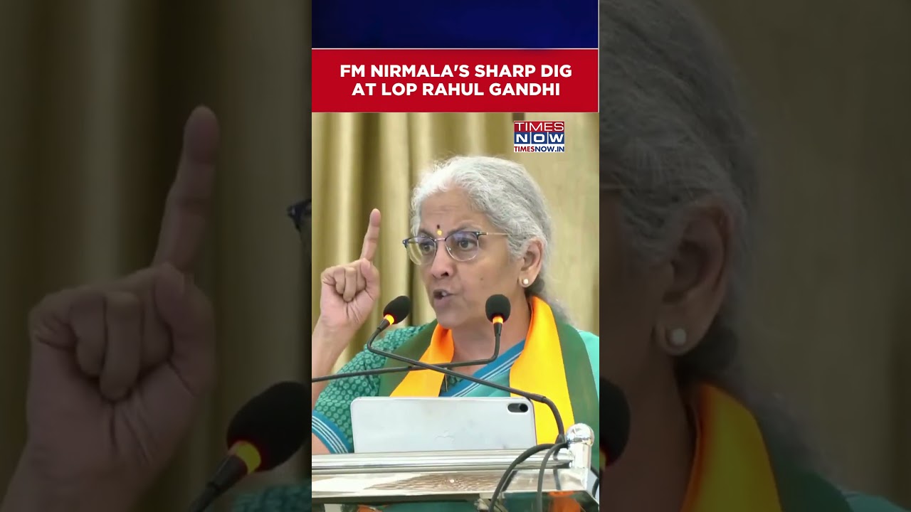 FM Nirmala Sitharaman's Sharp Dig At LoP Rahul Gandhi | BJP Vs Congress #shorts