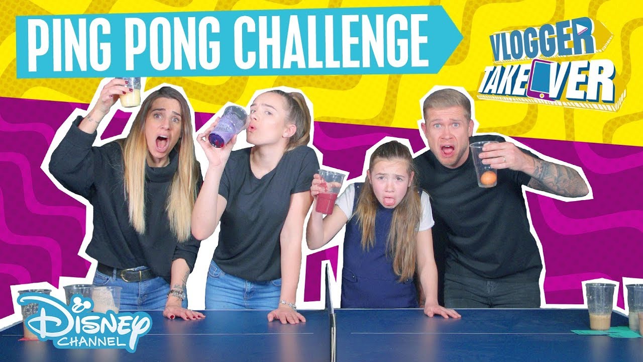 Dad V Girls | Disgusting Ping Pong Challenge 🏓 | Disney Channel UK