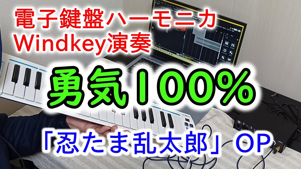 勇気100%【電子鍵盤ハーモニカWindkey演奏】忍たま乱太郎 OP
