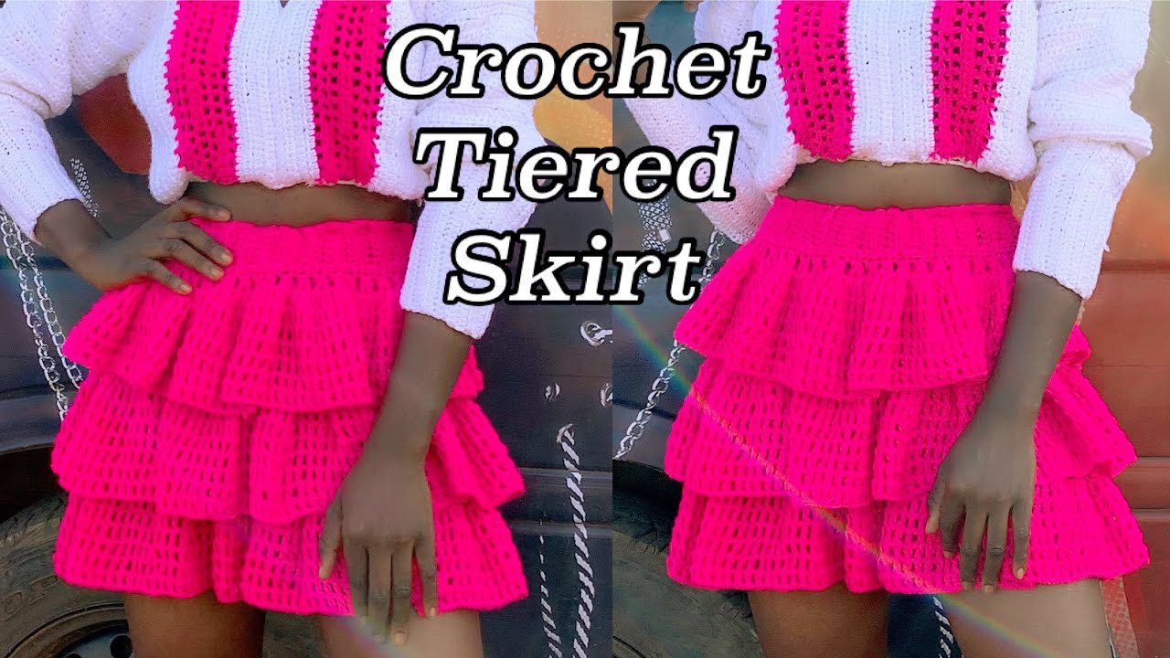 How to make a crochet tiered skirt/Beginner friendly #crochet #crocheting #crochettutorial
