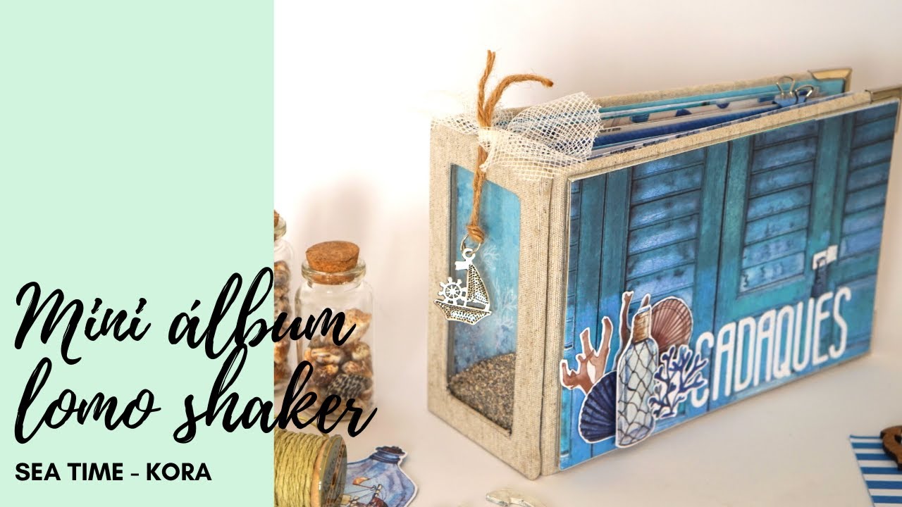 Álbum con tela y lomo shaker - Scrapbooking fácil principiantes