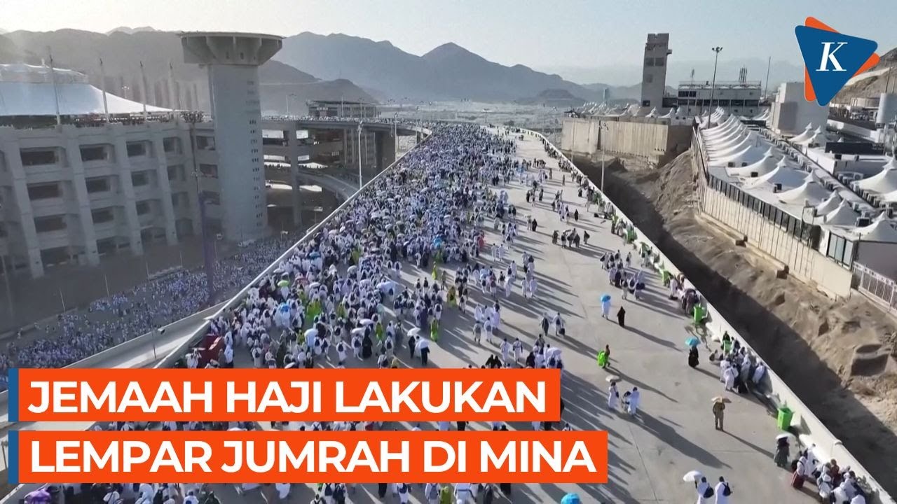 Momen  Jemaah Haji Tiba di Mina untuk Lakukan Lempar Jumrah