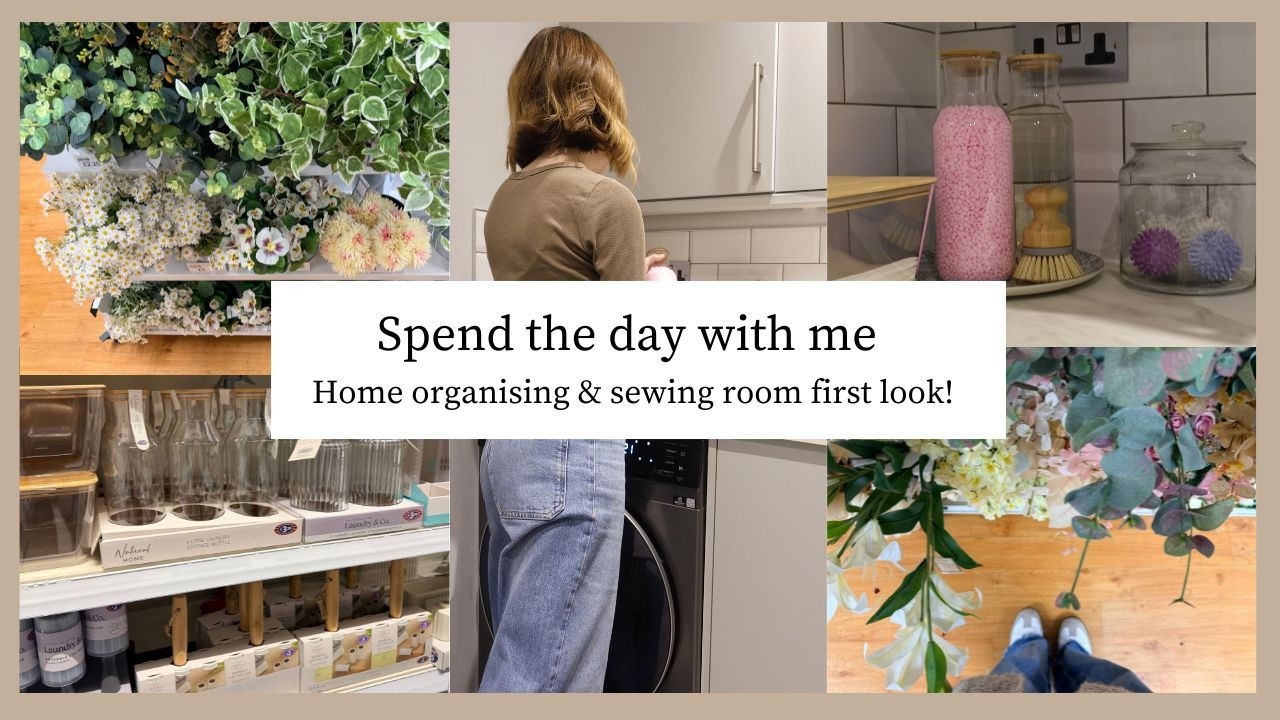 Spend the day with me | Sewing room first look, organising my new home