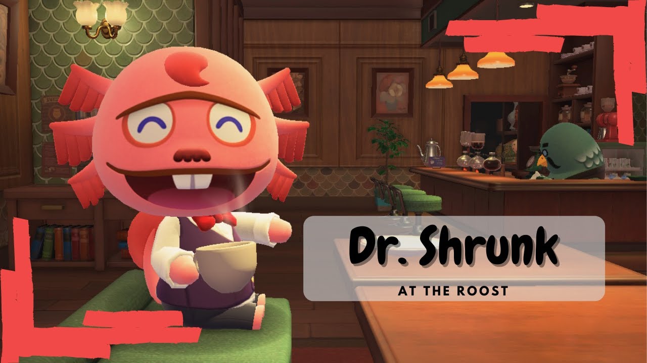 vibing with dr shrunk and brewster at the roost | acnh