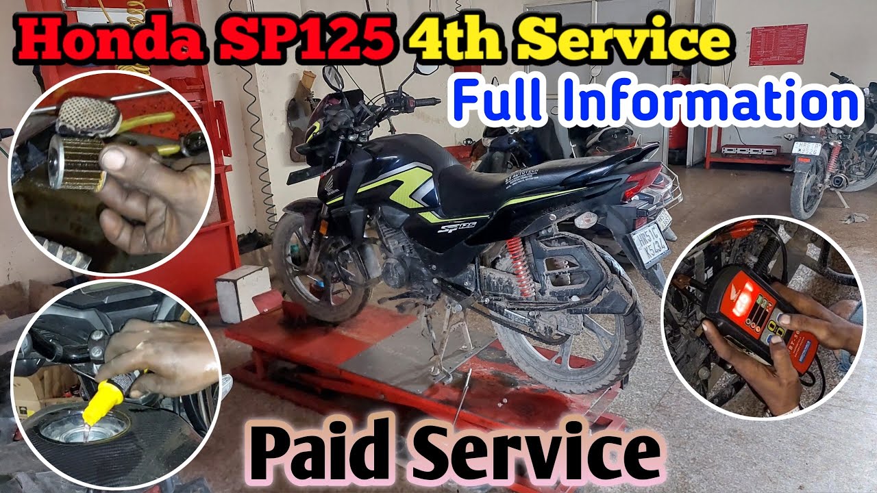 Honda SP 125 4th Service | SP 125 Paid Service | SP 125 Maintenance Cost @RaghavTheVlogger
