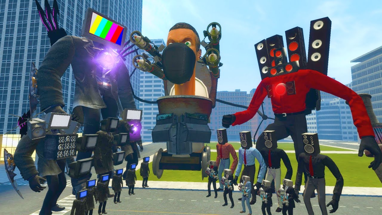 NEW BATTLE TV MAN, SPEAKER MAN and CAMERA MAN BOSS vs SKIBIDI TOILET In Garry's Mod!