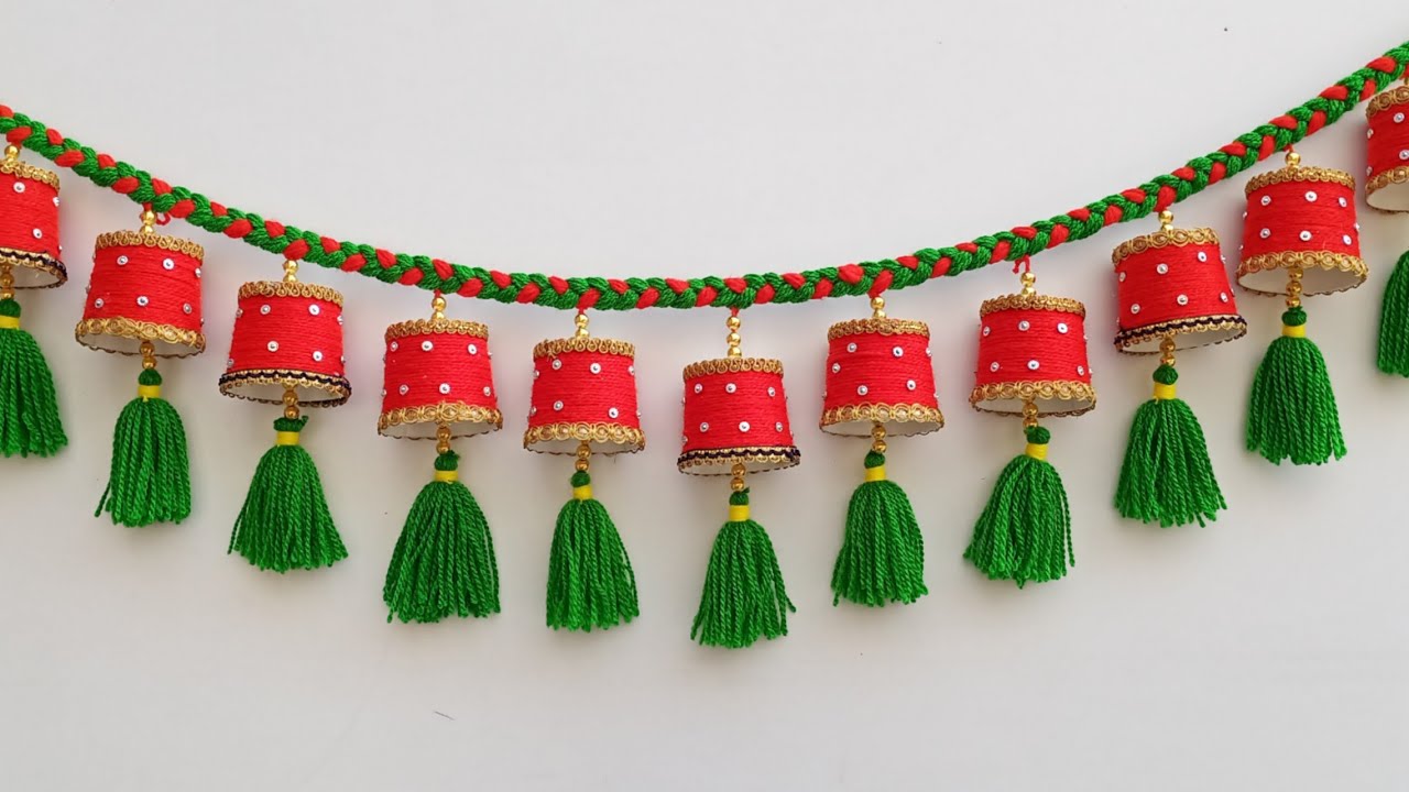 Easy door hanging/Woolen toran/Diwali decoration door hanging/woolen art and craft/New design toran
