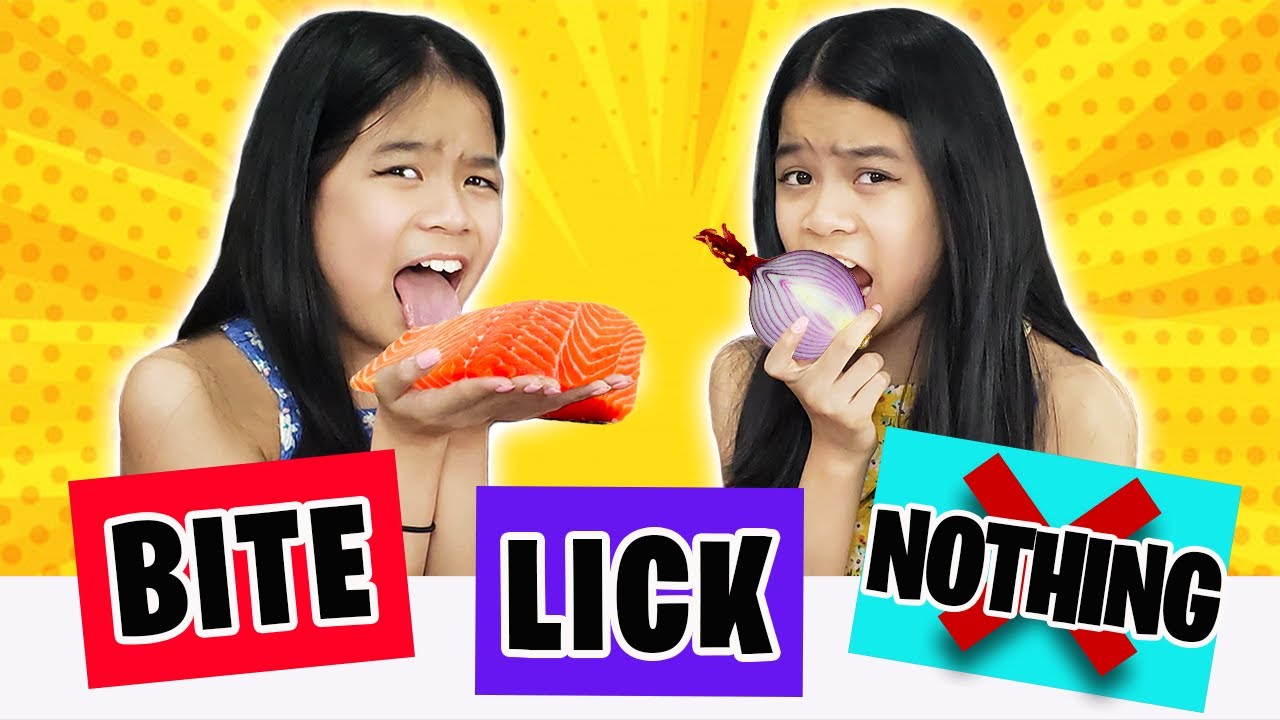 BITE, LICK OR NOTHING CHALLENGE! | Tran Twins
