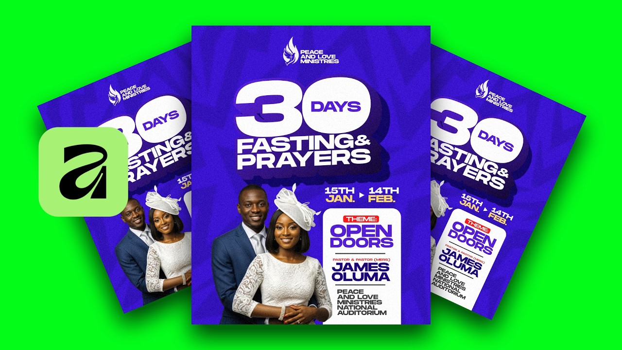 How To Make Professional Fasting And Prayers Poster Using Affinity  For All Social Media Design