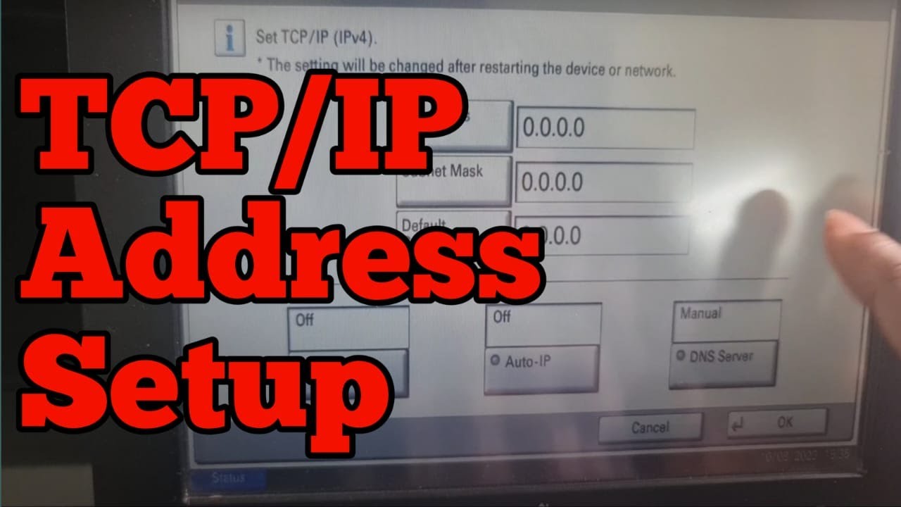 How To Setup TCP/IP Address In Your Kyocera TASKalfa Printers