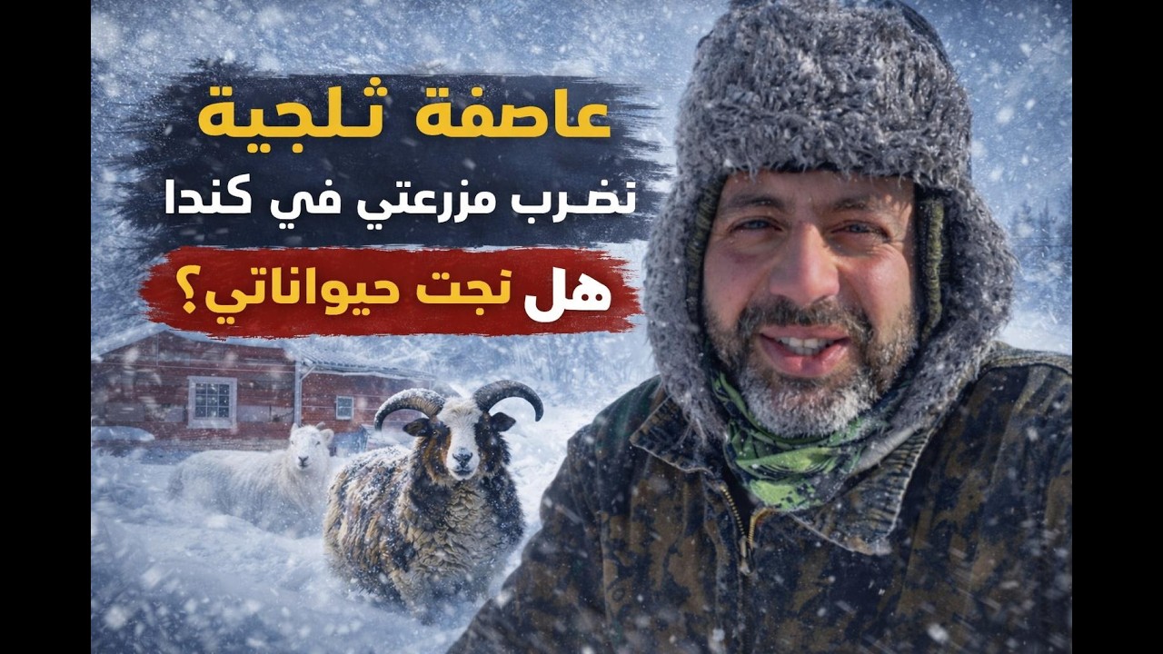 عاصفة ثلجية عنيفة تضرب المزرعة… هل نجت حيواناتي؟ 🌨