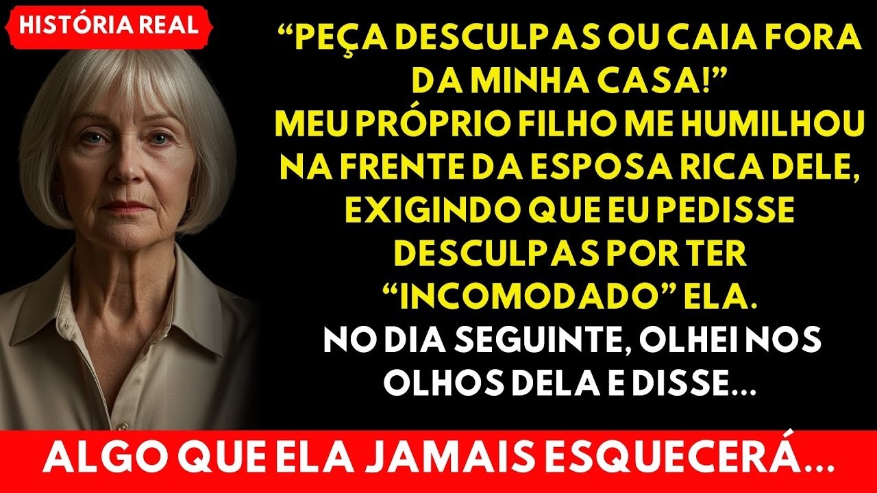 Meu filho gritou- “Peça desculpas ou saia da minha casa!” Eu me recusei… e ele se ajoelhou.