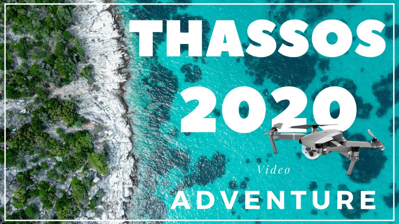 Thassos Island Greece 2020  Video Drone 4k  Beaches and Places