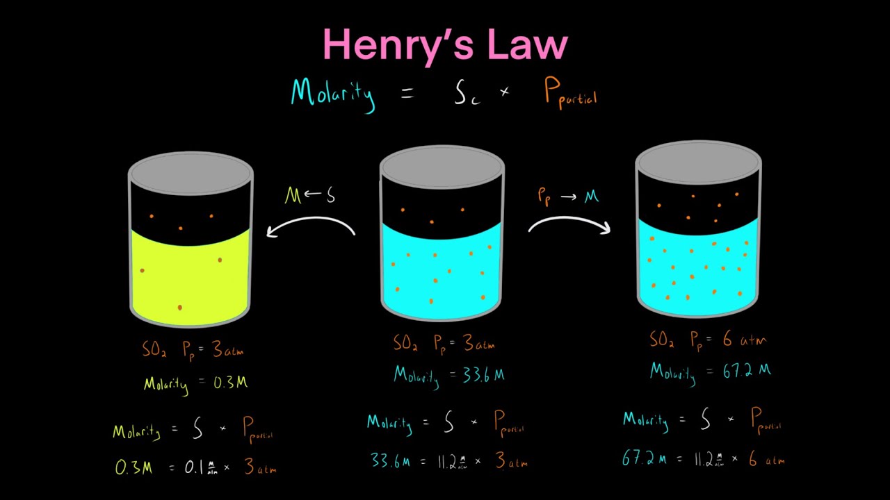 Daltons Law of Partial Pressures and Henry&rsquo;s Law Solubility Chemistry MCAT