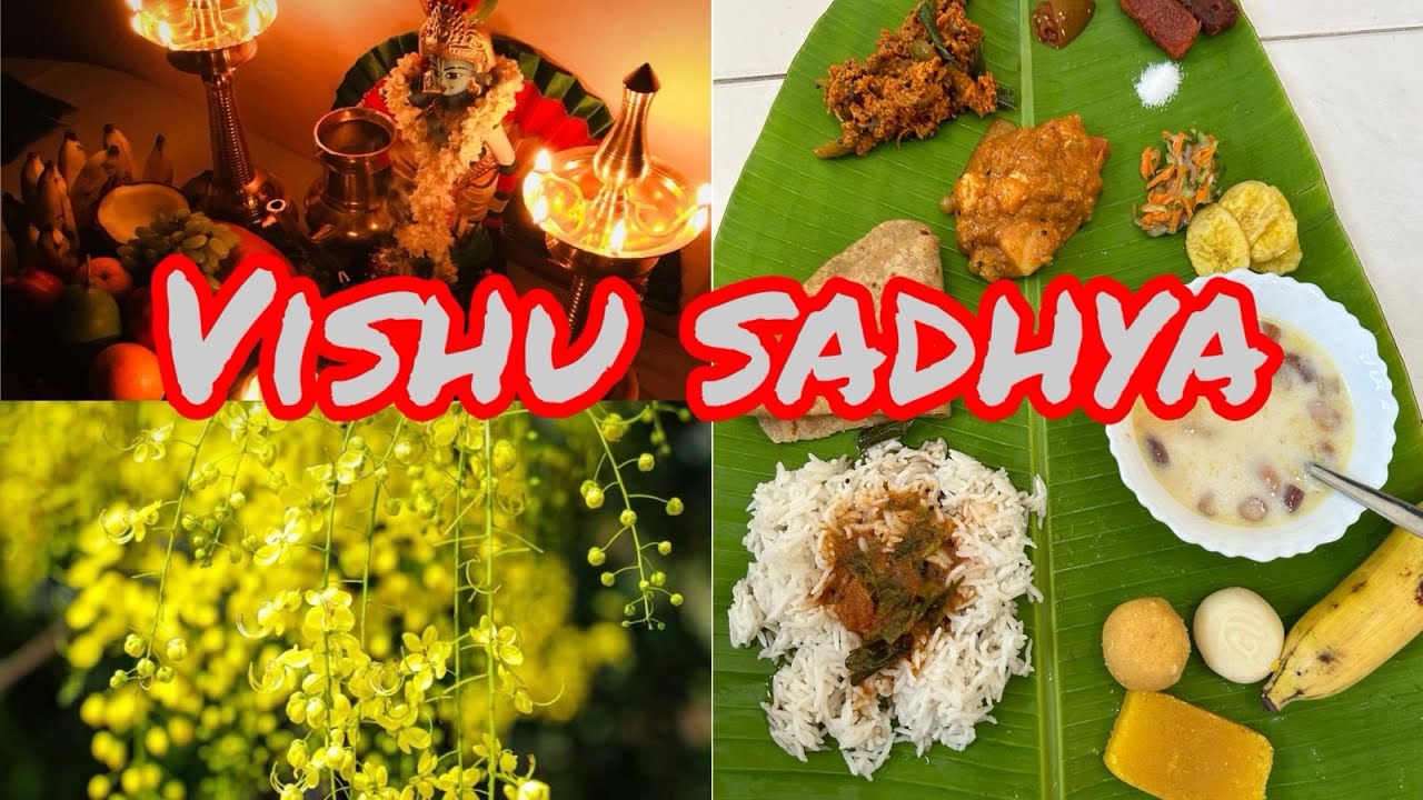 vishu sadhya | vishu special recipes | vishu special food | banana leaf lunch | bale ele oota