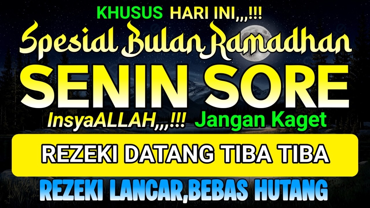 DZIKIR PAGI PEMBUKA PINTU REZEKI HARI MINGGU ! DOA PEMBUKA REZEKI DARI SEGALA PENJURU ! DZIKIR PAGI