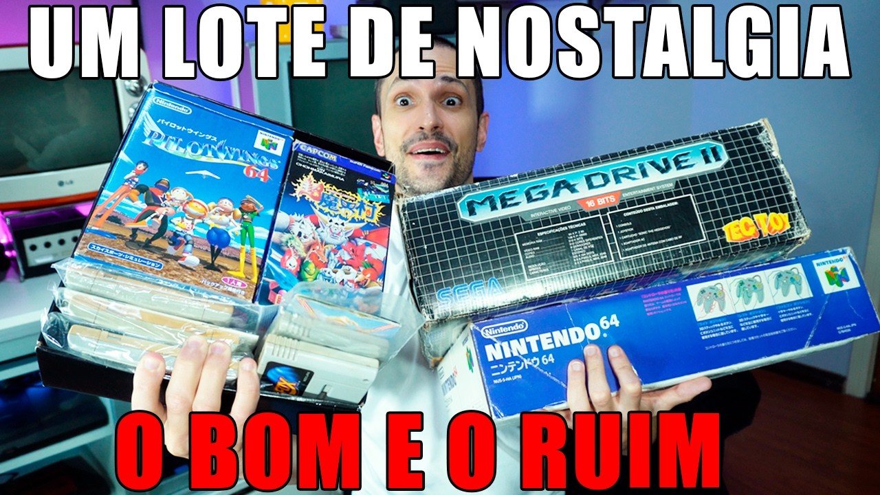 CAÇADA! O lado bom e o ruim de comprar lote de game! Vale a pena?! Comprei Mega, N64, Super Nintendo