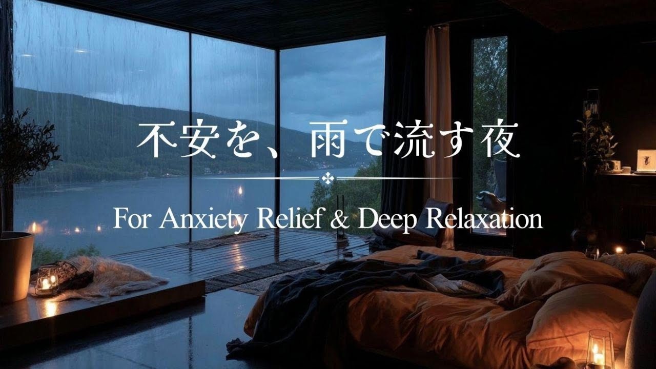 🌙【Rain Piano BGM】不安を、雨で流す夜｜もう考えなくていい1時間　For Anxiety Relief & Deep Relaxation