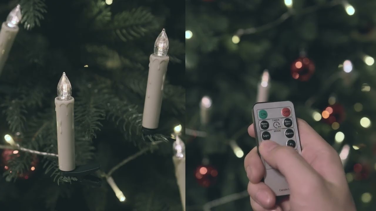 Koopower  LED Kerzen mit Timer - Flammenlose IP64 Weihnachtskerzen Dimmbar Warmwei&szlig;