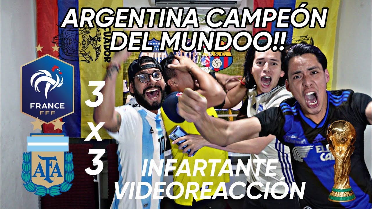ARGENTINA VS FRANCIA (3-3) / FINAL COPA DEL MUNDO / ARGENTINA CAMPEÓN!! / REACCIONES DE AMIGOS