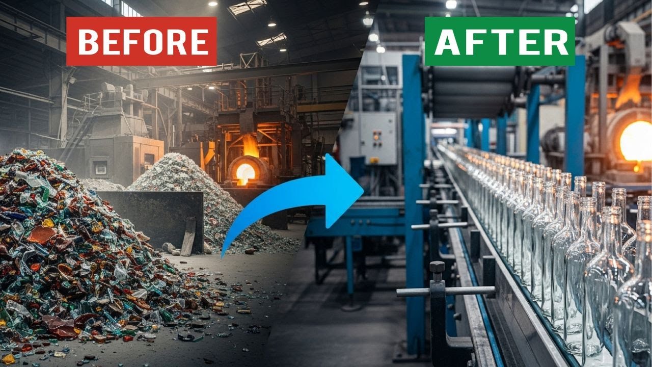 How Waste Glass Is Recycled Into New Bottles || You’ll Never Believe This !