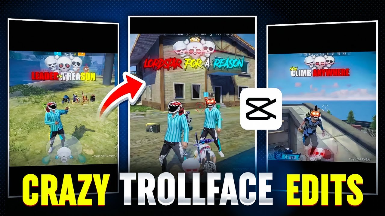 Free Fire Crazy TrollFace Edit | Capcut Trollface Edit | Free Fire Troll Face Video Editing | Capcut