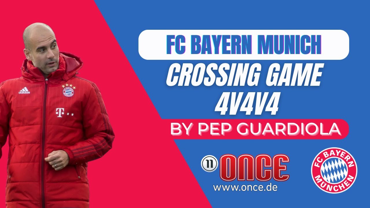FC Bayern Munich - crossing game 4v4v4 by Pep Guardiola