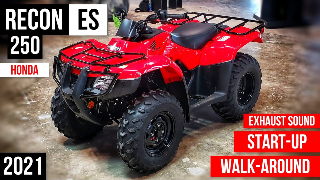 2021 Honda Recon 250 ES ATV with Rancher 420 Wheels & Tires Walkaround + Exhaust Sound | TRX250TE