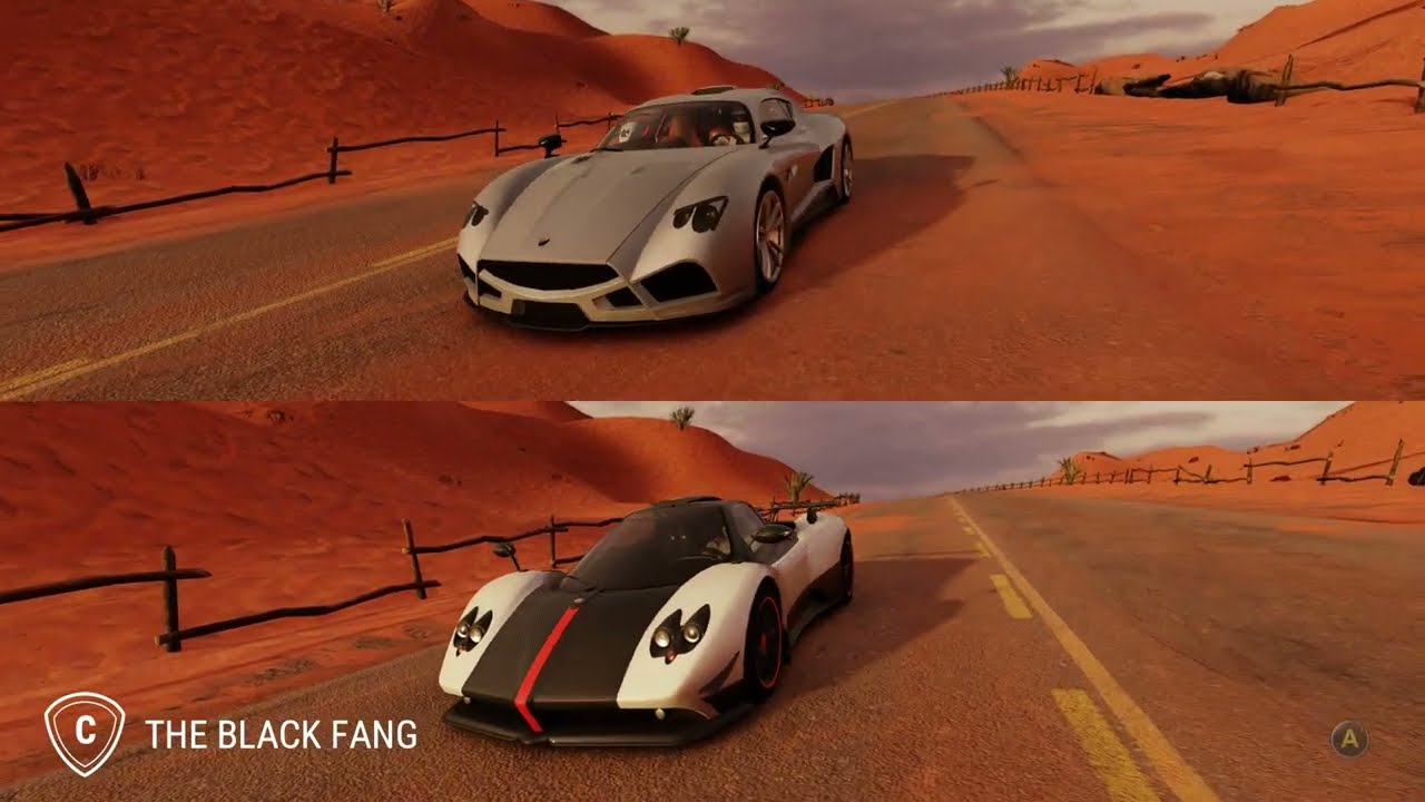Gear.Club Unlimited 2: The Black Fang - Evantra Vs Zonda Cinque (Split-screen)