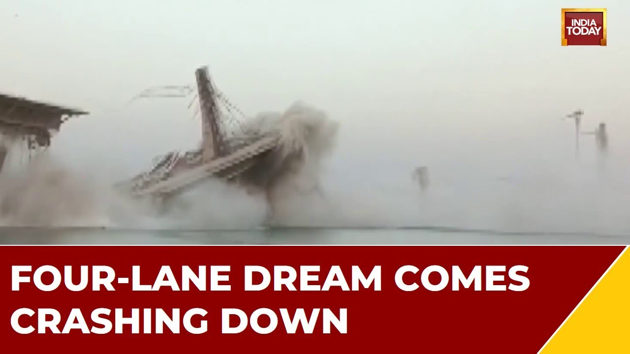 Bihar Tax Payer Money Reduced To Rubble | Dramatic Bihar Bridge Collapse On Camera