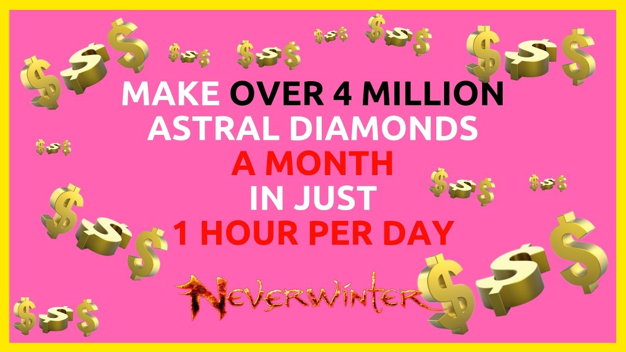 How To Make Over 4 Million AD A Month In Less Then 1 Hour A Day In Neverwinter
