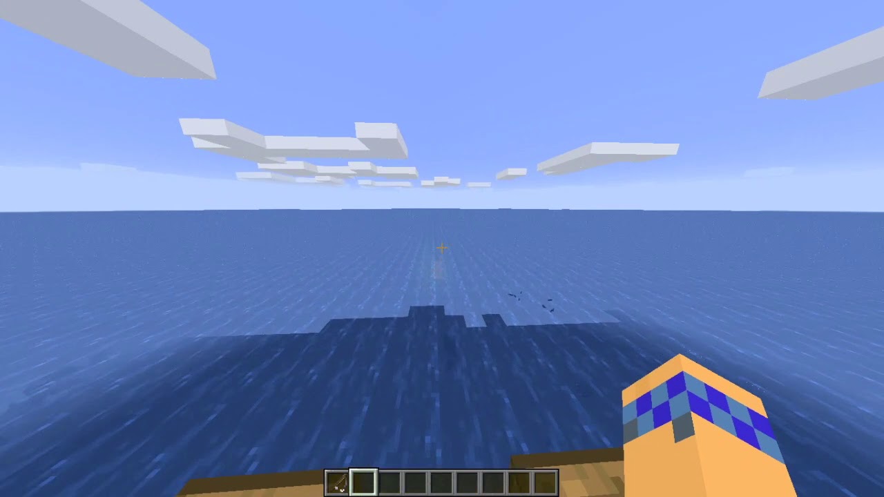 Minecraft honey block flying machine raft