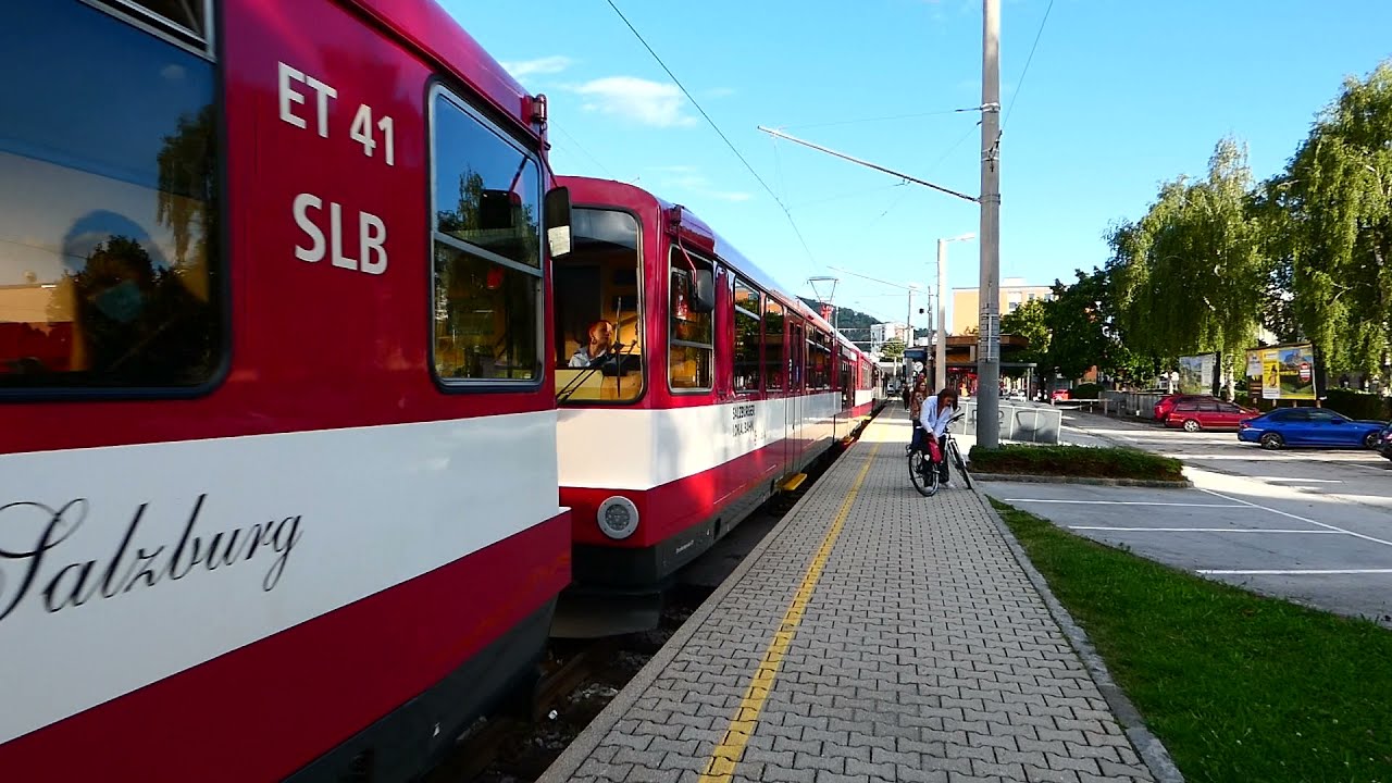 Salzburger Lokalbahn (SLB): Salzburg Itzling. EMUs 52 + 53 + 41