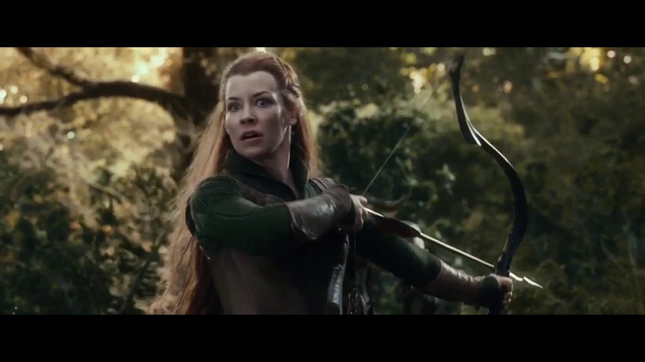 Legolas & Tauriel save dwarves by Orcs - The Hobbit 2013