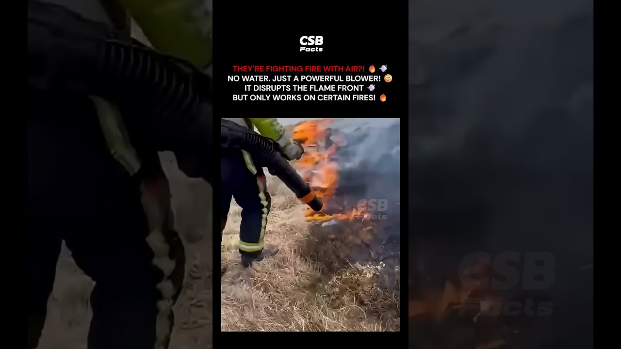 Why Are Firefighters Blowing Air at Wildfires?! 🔥🤯 #shorts