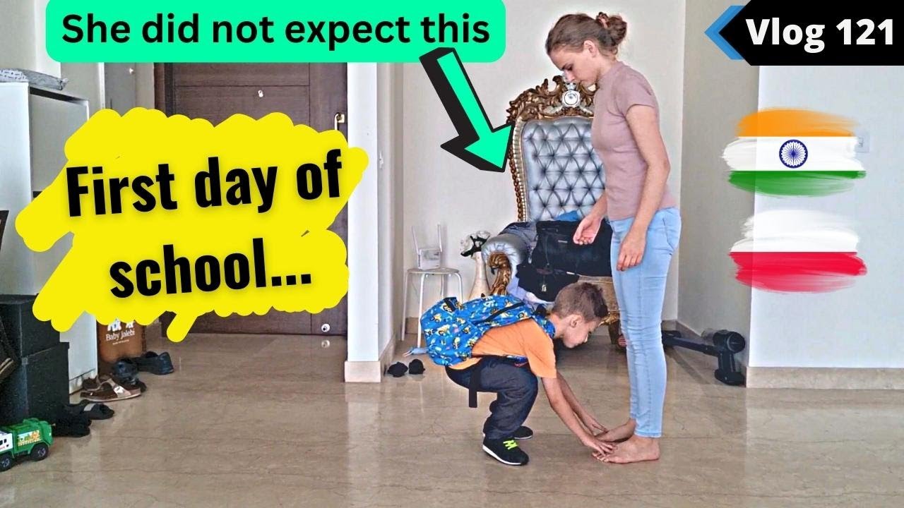 This Indian boy touches her feet, and her reaction is priceless... ♥ | Karolina vlogs with Anurag