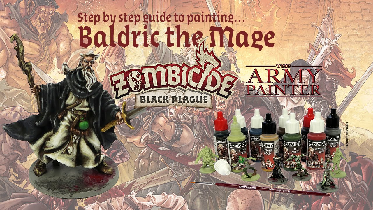 Zombicide Black Plague Painting tutorial: How to paint Baldric the mage