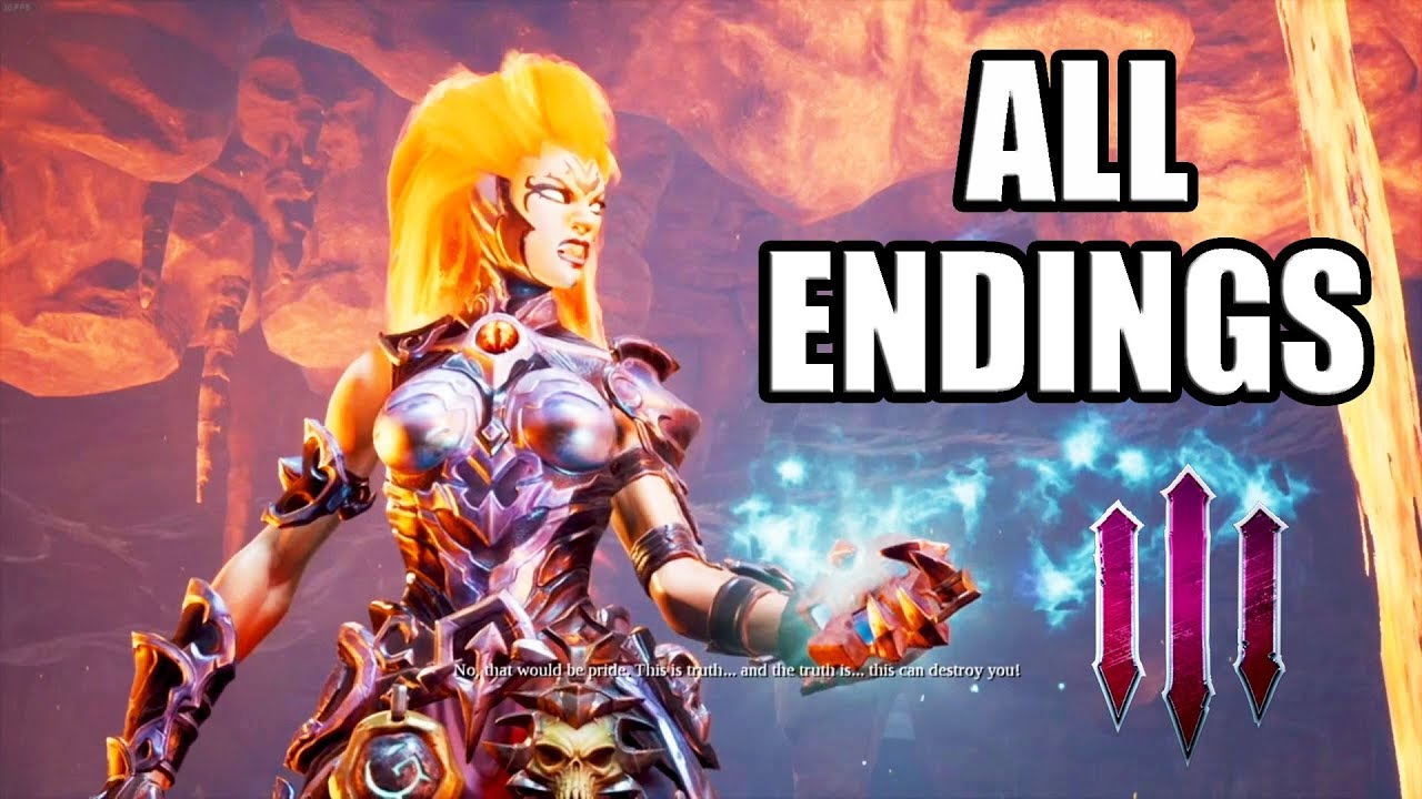 DARKSIDERS 3 - All Endings & Post Credits Scenes (Alternate Secret ENDINGS)