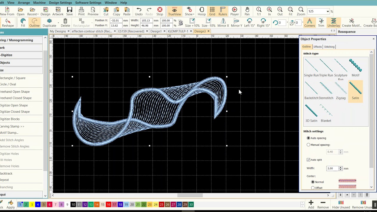 Hatch contour fill part 2 digitize blocks