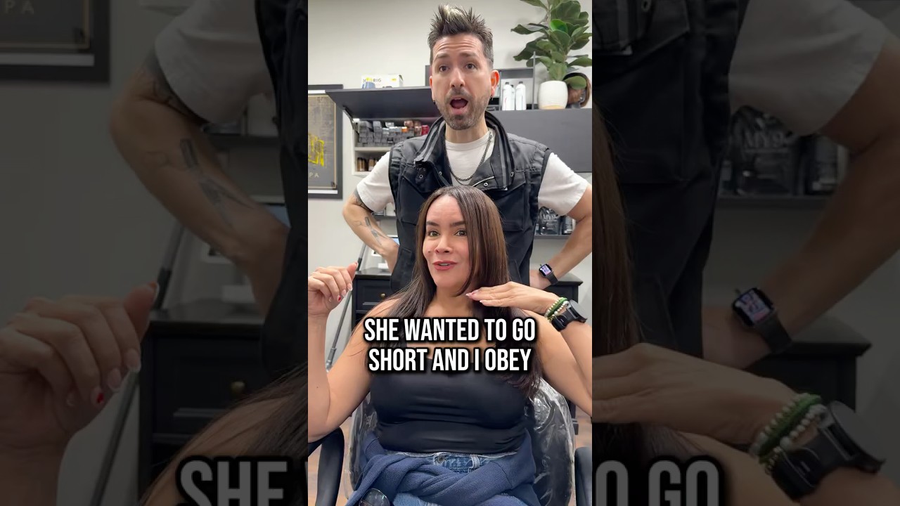She was nervous but we still did it! #haircut #hairtransformation #hairstyle #hairvideo #haircare