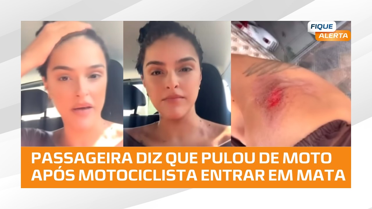 Mulher relata ter pulado de moto após desconfiar da conduta do motociclista