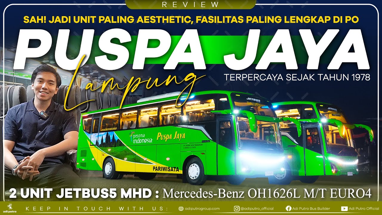 Sah! Jadi Unit Paling Aesthetic & Fasilitas Paling Lengkap di PO Puspa Jaya : Jetbus5 MHD EURO4