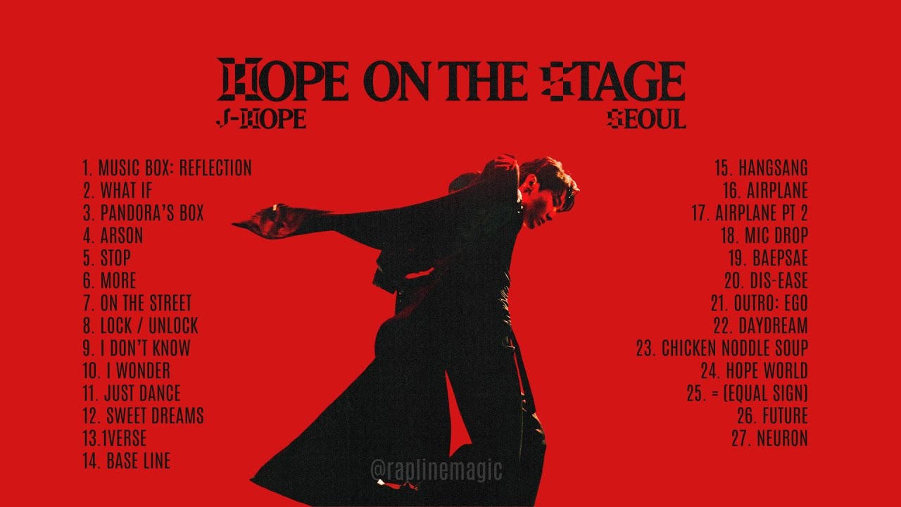 J-Hope HOPE ON THE STAGE concert setlist Seoul playlist