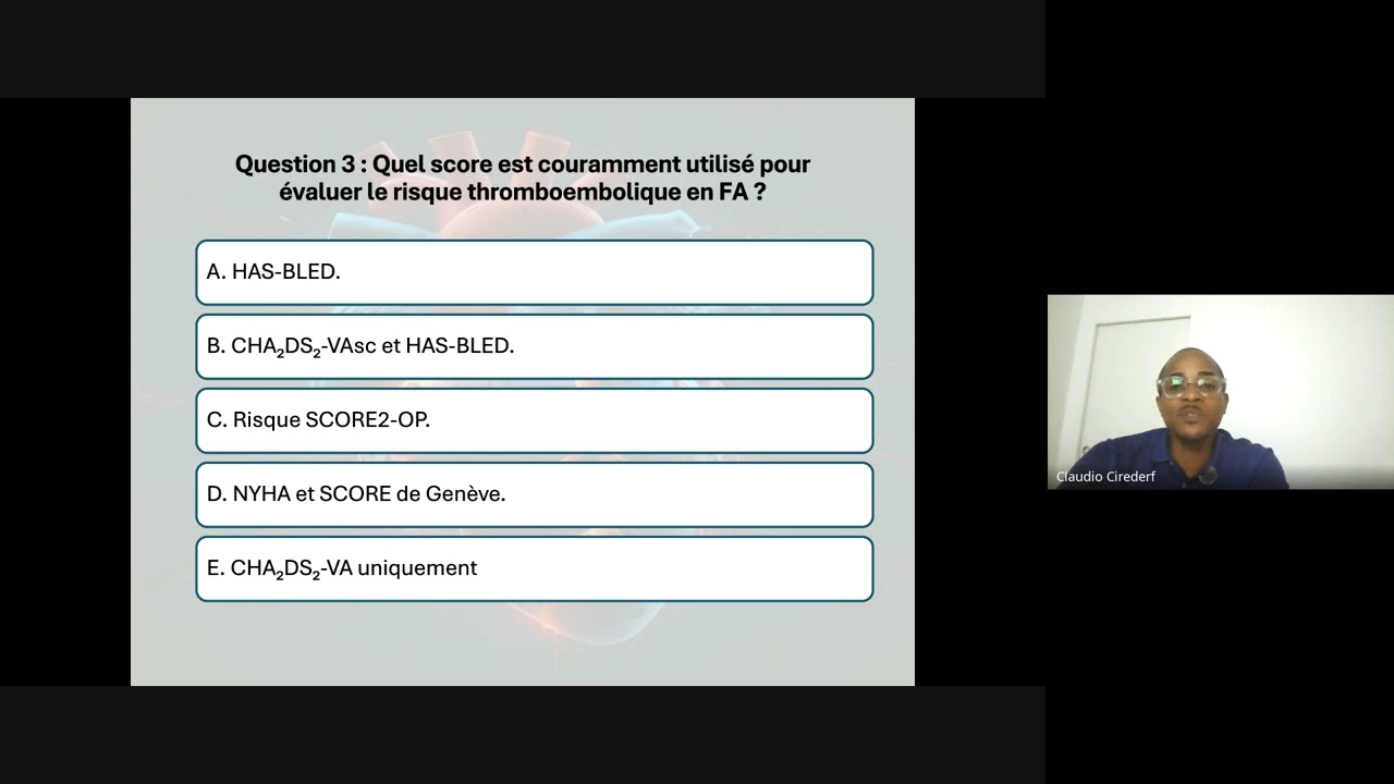 🫀 Cardiologie EDN – Fibrillation atriale & troubles du rythme - Dr Ancedy 