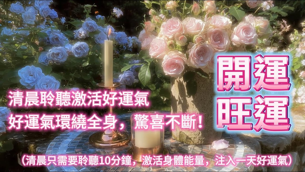 早安好運喚醒！清晨聆聽激活好運氣好運氣環繞全身，驚喜不斷！所有遺憾都是過去，聆聽後氣運飆升，事業順利、貴人相助，好事驚喜不停（只需要聆聽10分鐘，激活身體能量，注入一天好運氣）🍀 早安音樂 好運 音樂