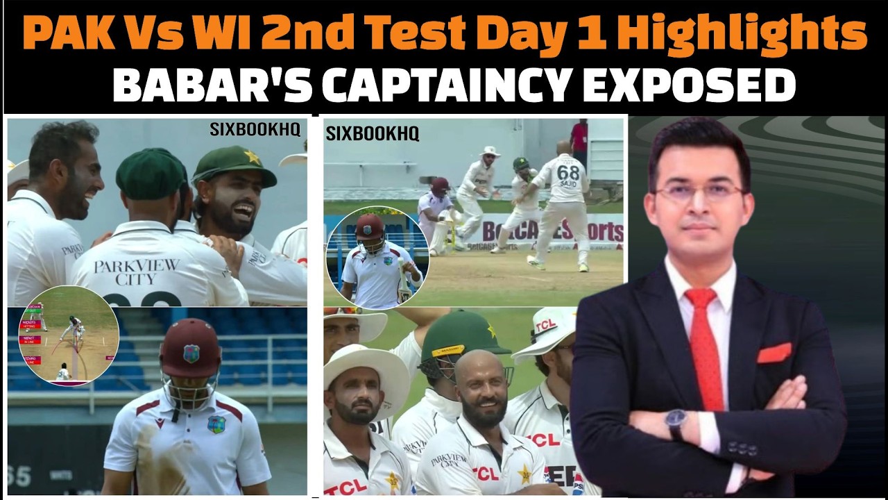 Pakistan vs West Indies 2nd Test Day 1 Highlights 2026.