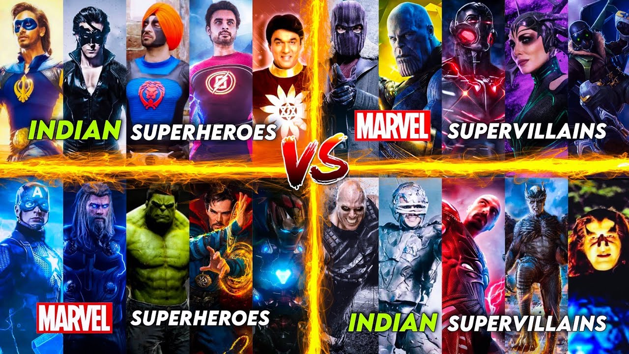 Indian Superheroes Vs Marvel Supervillains & Marvel Superheroes Vs Indian Supervillains | Hindi