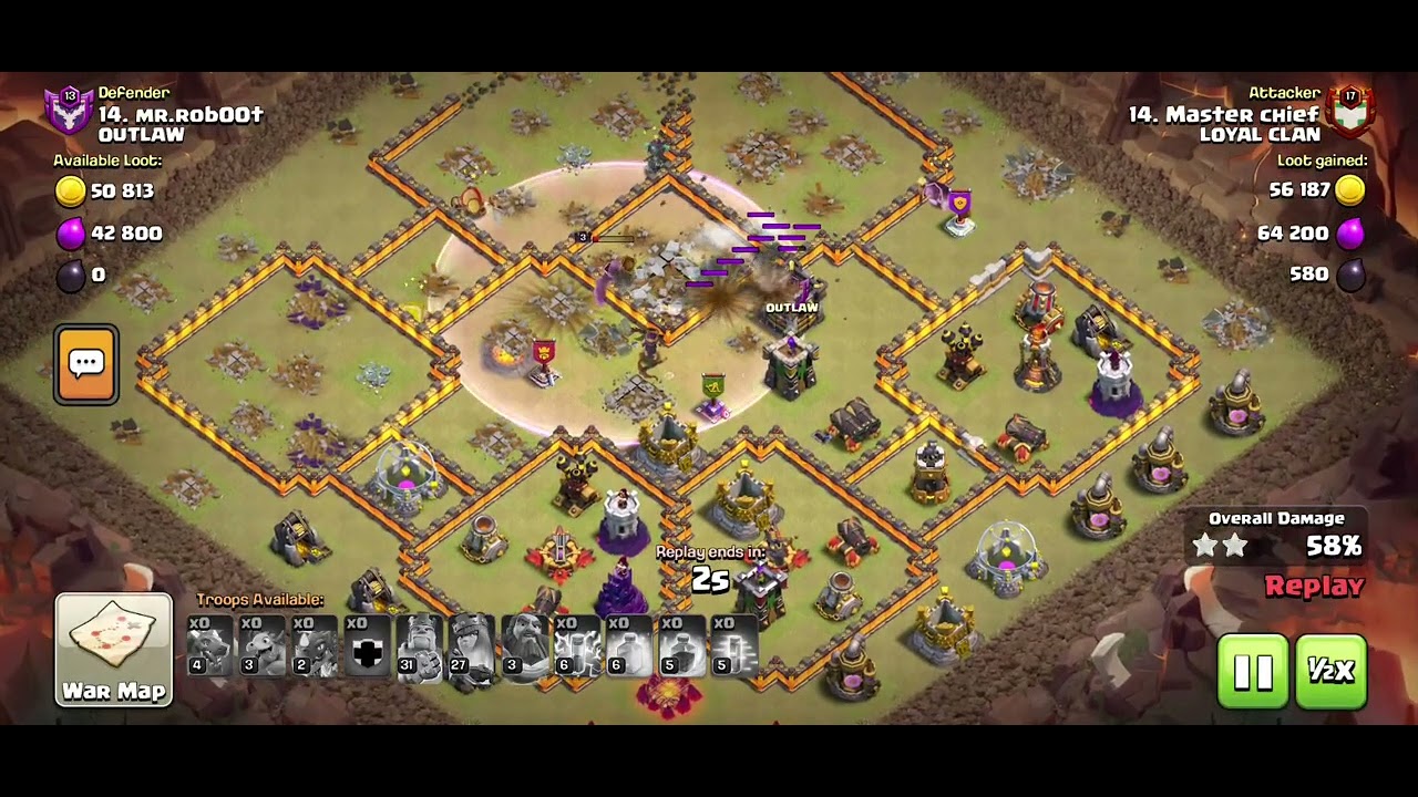 Clash of clans Clan Wars Gameplay Clips 1