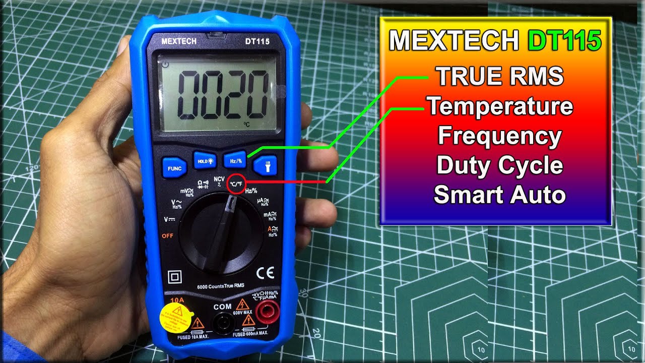 Best Multimeter For Electronics Repairing And Making DIY Projects, MEXTECH DT115 TRUE RMS Smart Auto